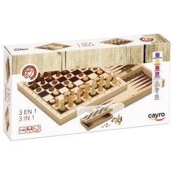 3 en 1: ajedrez, damas y backgammon