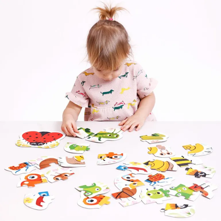8 puzzles de insectos de 4 piezas