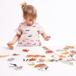 9 puzzles progresivos animales del bosque 33 piezas