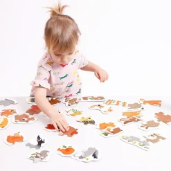 9 puzzles progresivos animales del bosque 33 piezas