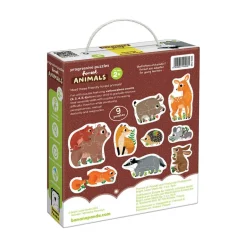 9 puzzles progresivos animales del bosque 33 piezas