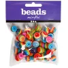 Abalorios de rayas multicolor 12mm. 50gr.