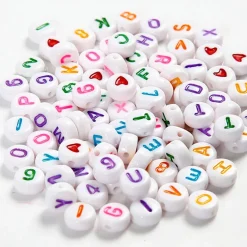 Abalorios letras 7mm. 200pzas