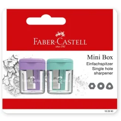 Afilalápiz con depósito Mini Box 2 unidades color surtido.