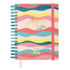 Agenda espiral cuarto Talkual almas 2025-2026 semana vista horizontal