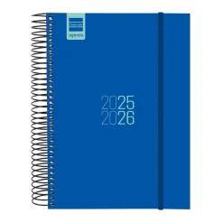 Agenda espiral E10 azul 2025-2026 día página