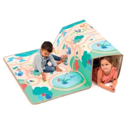 Alfombra de juegos plegable y reversible 195x145cm.