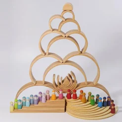 Arco iris madera apilable color natural 12 piezas