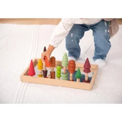 Bandeja espejo madera 36x24x3 cm