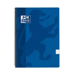 Bloc A4 azul marino cuadro 4mm. tapa plástico 80 hojas Oxford