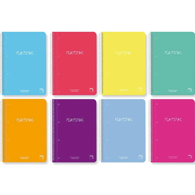 Bloc A4 cuadro 5mm. 100 hojas microperforado colores surtidos Plastipac