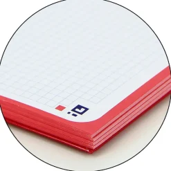 Bloc A4 rojo cuadro 5mm. 80 hojas Europeanbook