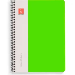 Bloc cuarto color verde pauta 3mm. 80 hojas serie Plus