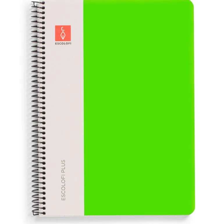 Bloc cuarto color verde pauta 3mm. 80 hojas serie Plus