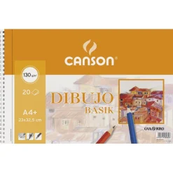 Bloc de dibujo A4 20 hojas 130gr. liso Basik Canson