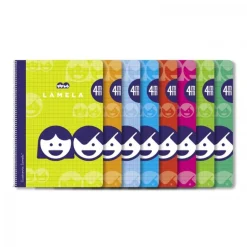 Bloc folio cuadrovía 4mm. 80 hojas tapa blanda colores surtidos