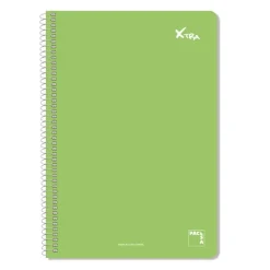 Bloc folio raya horizontal. 80 hojas tapa dura Xtra colores surtidos