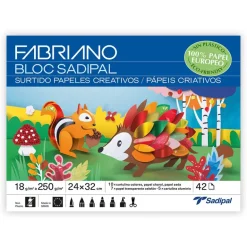 Bloc papel surtido A4 para manualidades Sadipal