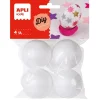 Bolas de pórex 4,5cm 4 unidades Apli