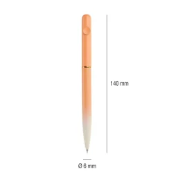 Bolígrafo degradado naranja tinta azul