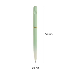 Bolígrafo degradado verde tinta azul