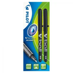 Bolígrafo Pilot VBall 05 tinta negra 2 unidades