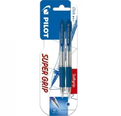 Bolígrafo Super Grip tinta azul 2 unidades