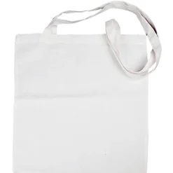 Bolsa de tela algodón blanco con asa 38x42cm