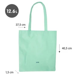 Bolsa de tela tote bag color verde serie 1918
