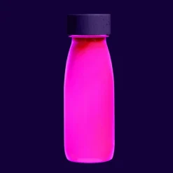 Botella sensorial float flúor rosa