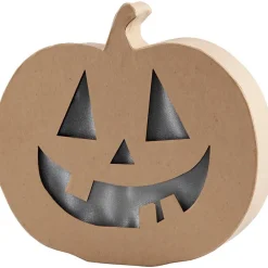 Calabaza con luz Halloween papel maché 22x20x4cm