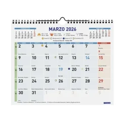 Calendario pared color escribir M 2026