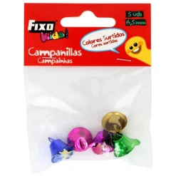 Campanillas de metal 5 unidades de colores