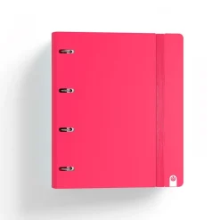 Carpebloc A4 4 anillas 35mm. PP foam con recambio de 100 hojas color rojo