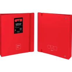 Carpeta A4 4 anillas 40mm polyfoam rojo Unequal Minimal