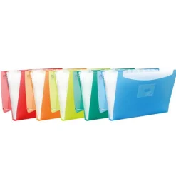 Carpeta clasificadora tipo acordeón A4 PP colores surtidos