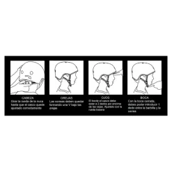 Casco Micro negro talla M luz Led