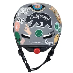 Casco Micro sticker talla M con Led trasera