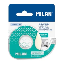 Cinta adhesiva invisible 19mm.x3m. Milan