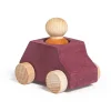 Coche madera morado Lubu con figura naranja