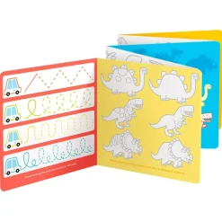 Colorea y aprende con dinosaurios, cuadernos para colorear extra largos