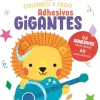Coloreo y pego adhesivos gigantes. León