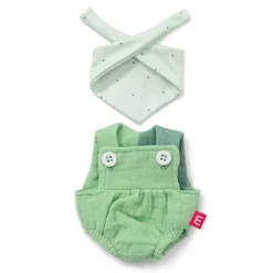 Conjunto peto verde con pañuelo 21cm