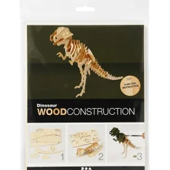 Construcción de madera para ensamblar T-Rex 3D