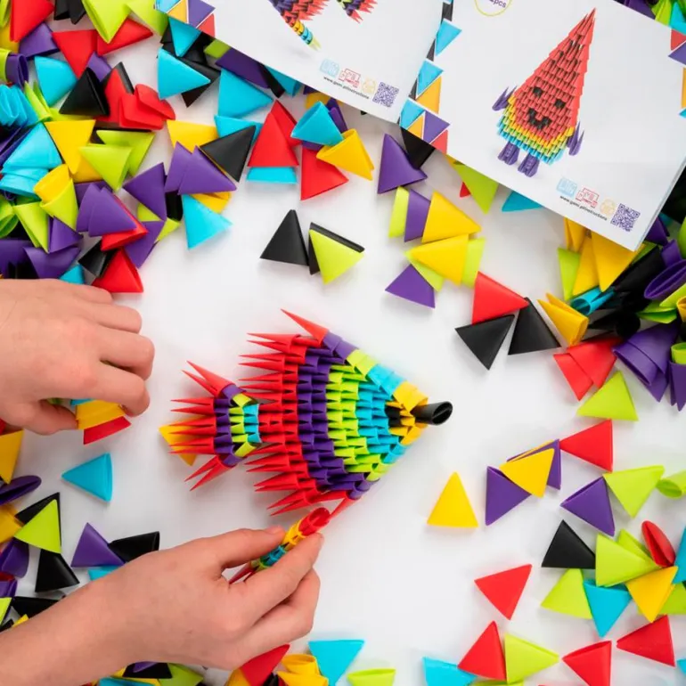 Construcción Gami figuras 3D 500 piezas