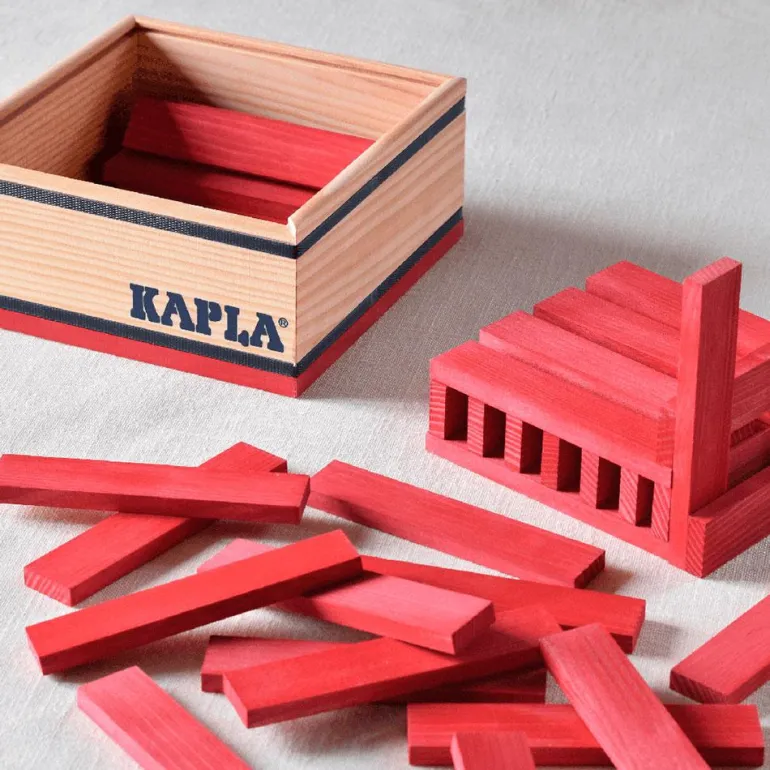 Construcción Kapla caja 40 piezas rojo