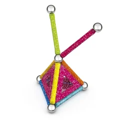 Construcción magnética 22 piezas Geomag glitter recycled