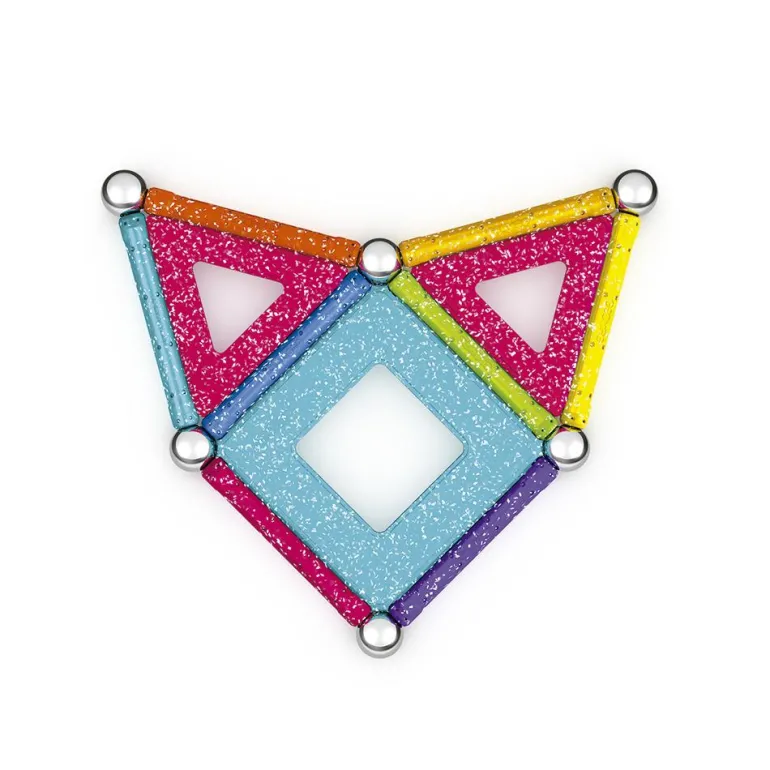 Construcción magnética 22 piezas Geomag glitter recycled