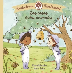 Creciendo con Montessori. Libro de cartón - Las casas de los animales