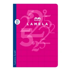 Cuaderno A4 cuadrovía 2,5mm. 50 hojas tapa cartoncillo plastificado colores surtidos